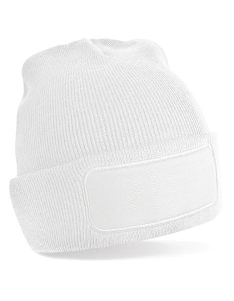 Patch-Beanie mit viereckigem Patch - verschiedene Farben - Gr. Onesize